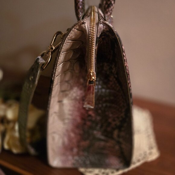 Brahmin Diamondback Ombre Satchel EUC, Sophisticated Bag - Picture 5 of 15